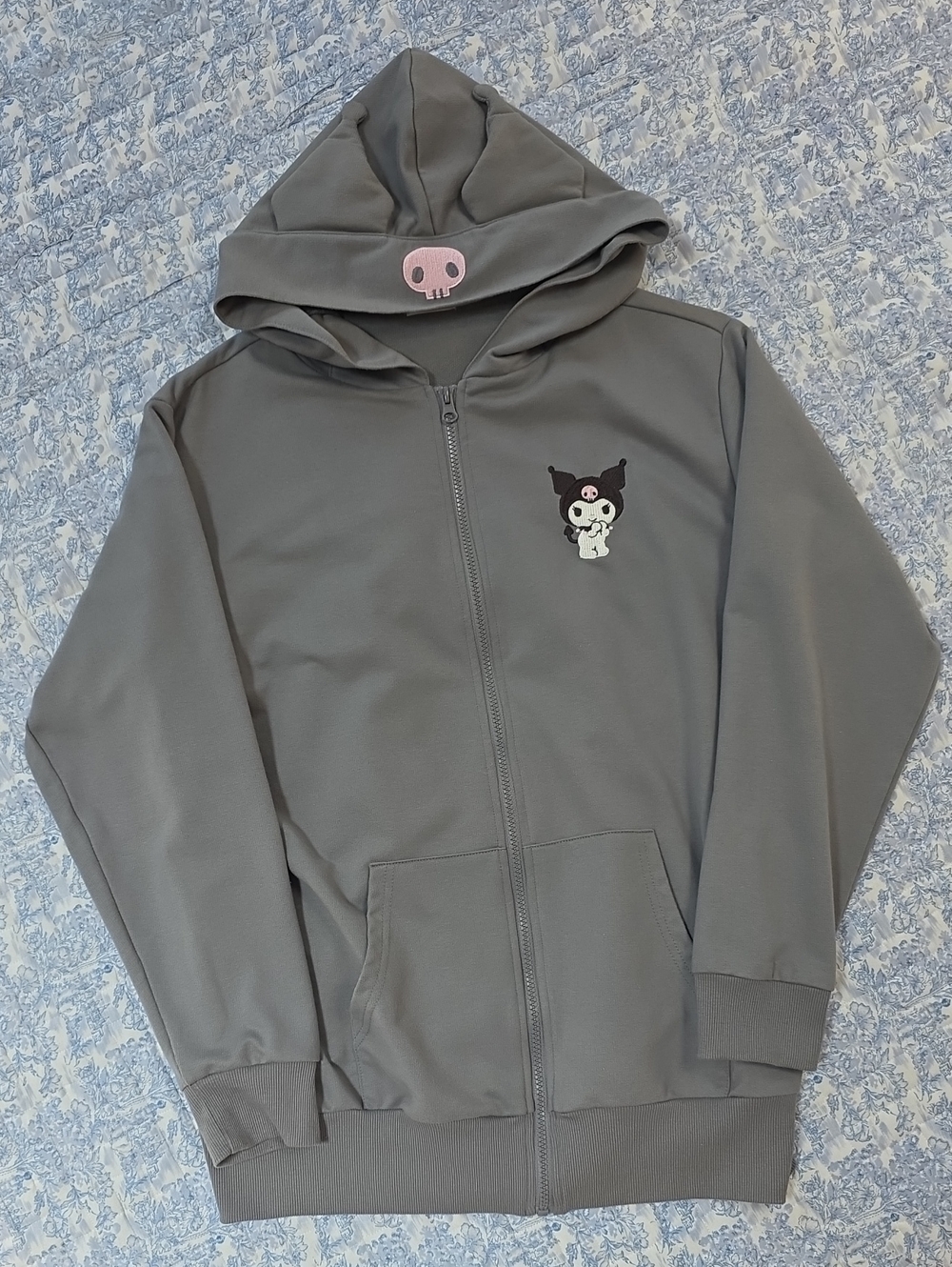 Sanrio Kuromi Hoodie Jacket w/ Ears, L, NWOT